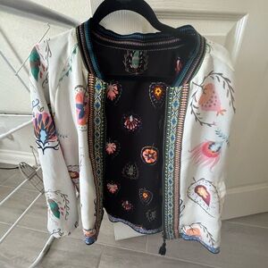 Desigual Colorful Embroidered Bomber Jacket
